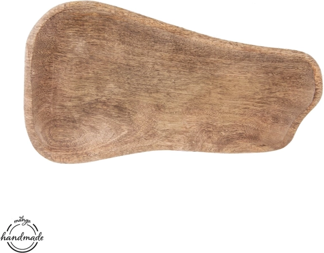 Bandeja ovalada de servir de madera de mango 41 × 23 cm