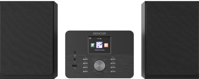 Microsistema Sencor con Wi‑Fi, DAB+ y CD