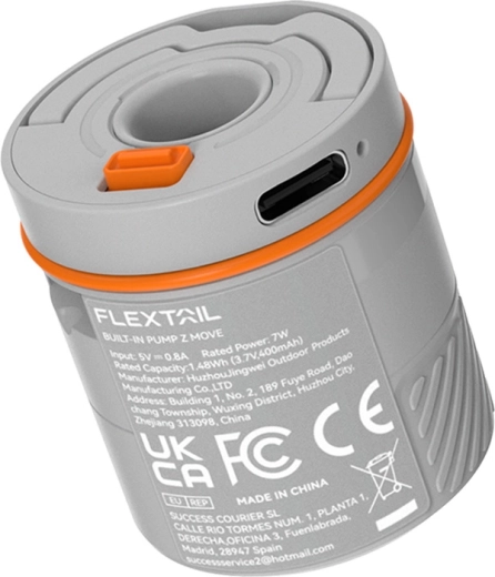 Cápsula Flextail AVS para inflar y desinflar colchoneta gris