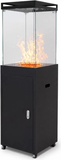 Calefactor de terraza a gas con brasero, antracita