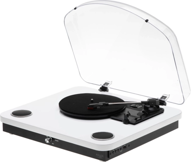 Tocadiscos ADLER AD 1914 con Bluetooth y USB, blanco