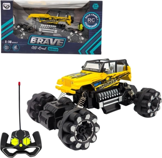 Coche todoterreno teledirigido Brave amarillo - 1 pieza