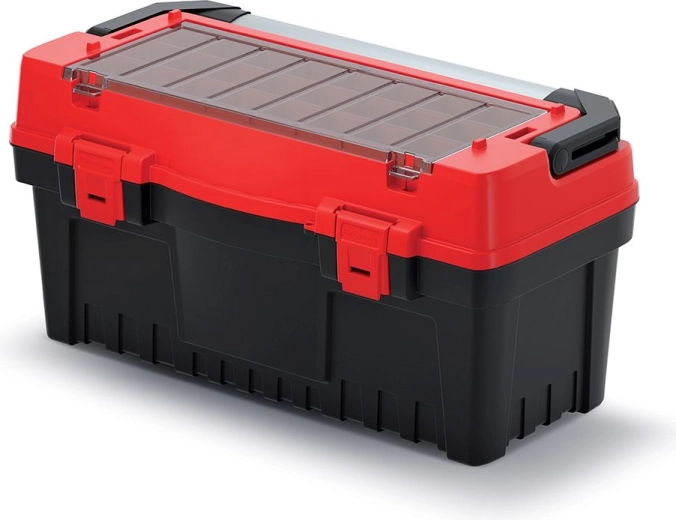 Maletín para herramientas con asa metálica EVO, 594 × 288 × 308 mm, rojo