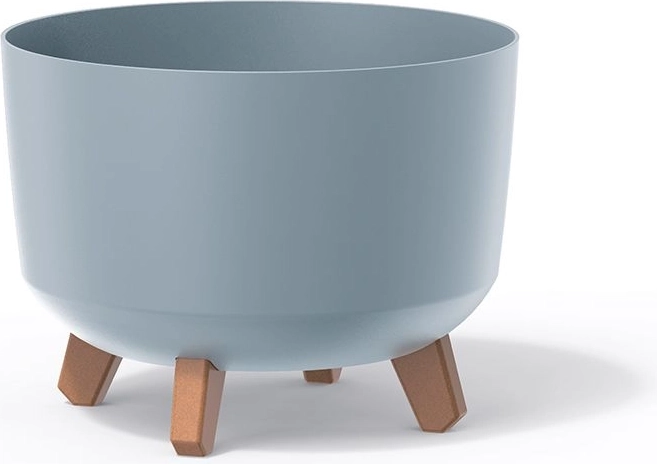 Macetero Gracia 33,9 cm gris claro con efecto hormigón