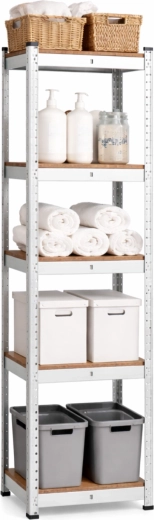 Estantería metálica para almacén, 5 baldas, 180 × 40 × 40 cm, capacidad por balda 175 kg