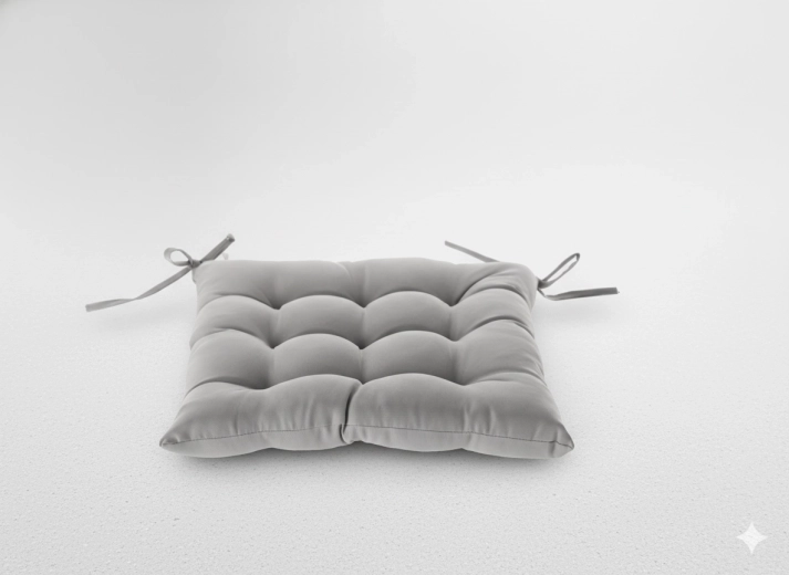 Cojín para silla 40 × 40 × 6 cm gris claro