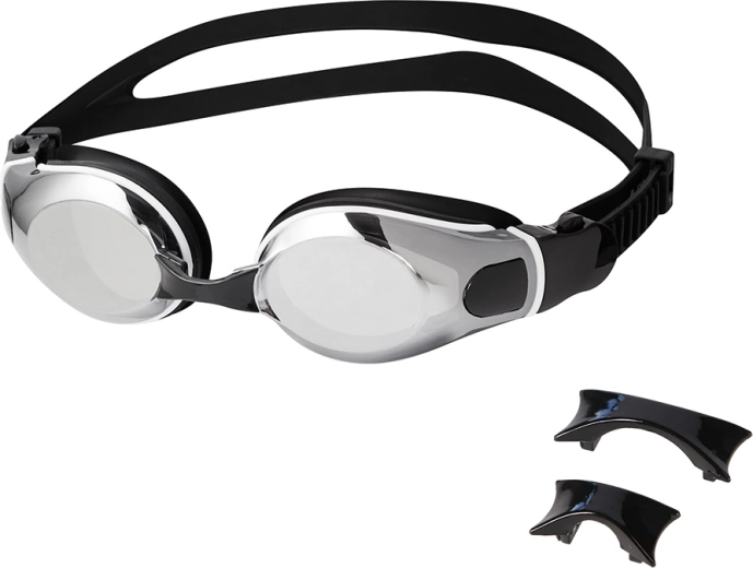 Gafas de natación NILS Aqua con tratamiento antivaho y protección UV, negras