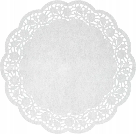 Juego de 8 bases redondas de papel para tarta de 35 cm blancas