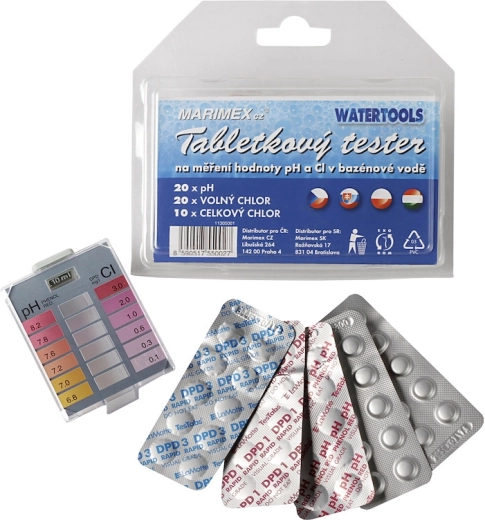 Tester de tabletas de pH y cloro para piscina