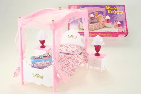 Glorie cama con dosel para muñecas con lamparitas luminosas