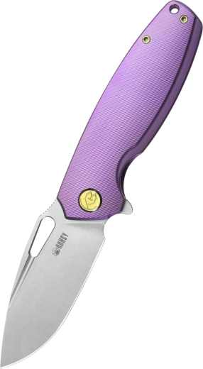 Navaja de bolsillo Kubey Tityus 8,6 cm, titanio morado