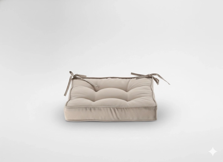Cojín para silla 40 × 40 × 6 cm, natural