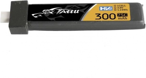 Batería LiPo Tattu 300 mAh 3,8 V 75C 1S HV BT2.0 (5 uds)