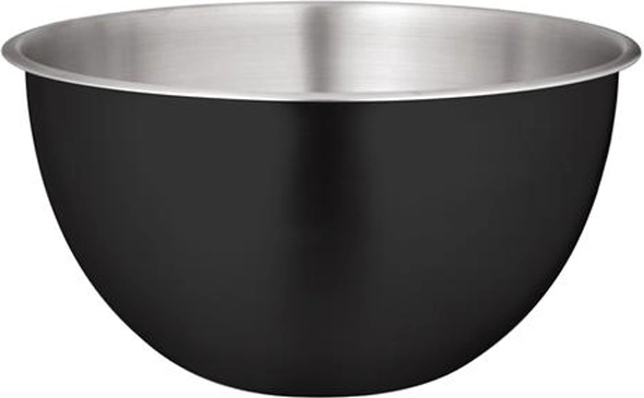 Cuenco de acero inoxidable en negro mate, 25 cm