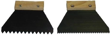 Llana de acero de 140 mm con dientes gruesos
