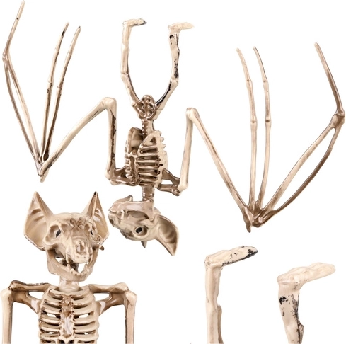 Decoración colgante de esqueleto de murciélago GLIMZ 30 cm