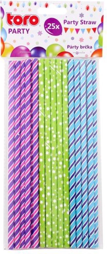 Pajitas de papel 20 cm Toro, 25 uds
