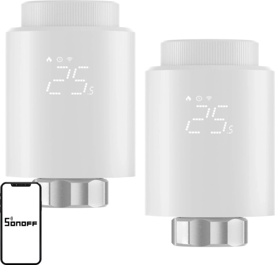 Cabezal termostático Sonoff ZigBee TRVZB (2 uds)