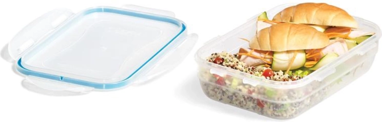 Recipiente para alimentos EASY MATCH rectangular 850 ml, turquesa