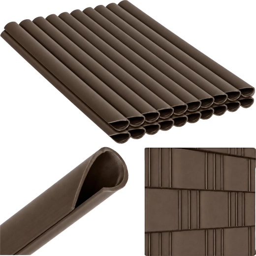 Clips de montaje para cinta de valla, marrones, 19 cm, 20 uds.