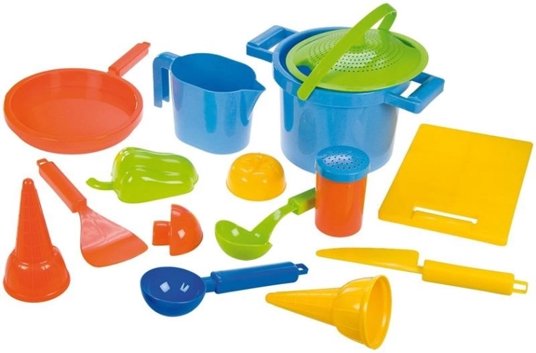 Lena Happy Sand juego de cocina para arena de 14 piezas