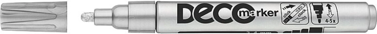 Rotulador ICO Deco plateado 2–4 mm