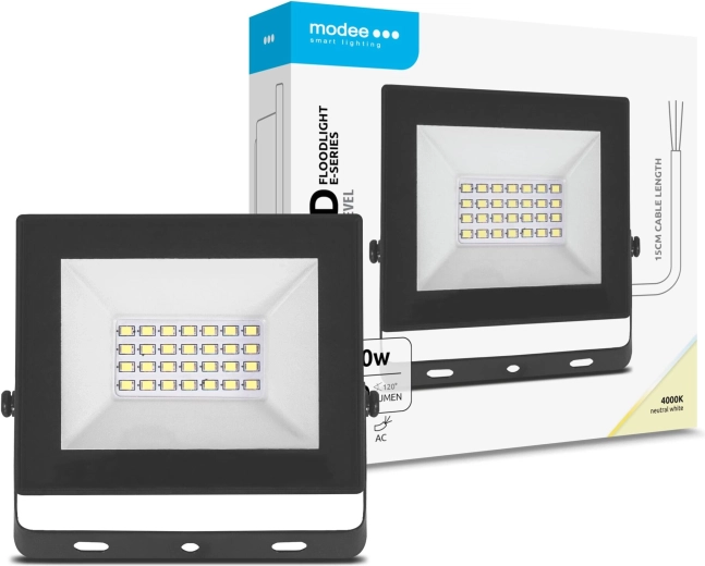 Proyector LED Modee E‑series Slim 20 W, 1600 lm, 4000 K, 120°