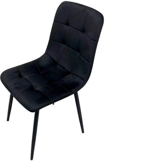 Silla negra de terciopelo