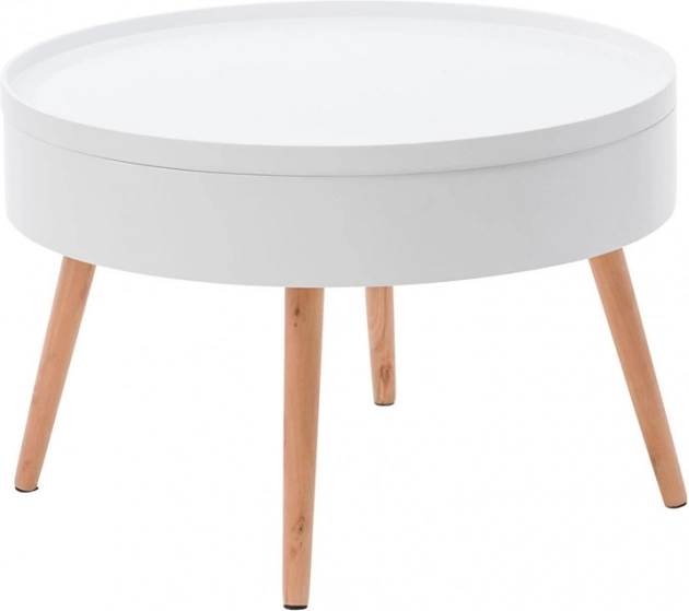 Mesa de centro redonda con sombreado, 60 cm