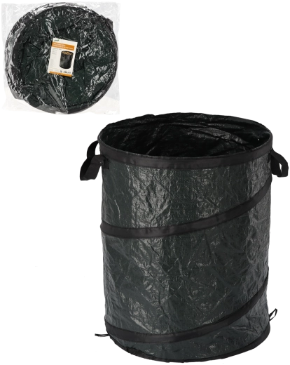 Cesto de jardín plegable 100 l verde con asas