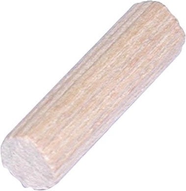 Espigas de madera estriadas 8 × 30 mm, paquete de 50 uds., FSC