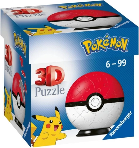 Puzle 3D Pokémon Poké Ball de Ravensburger, 54 piezas