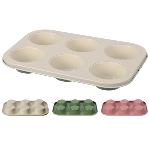 Molde para muffins LA CUCUNO 26 × 18 cm, acero antiadherente, 12 uds