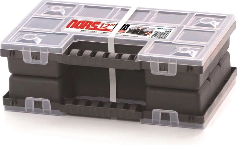 Organizador de plástico NORS DUO: set de dos cajas conectables