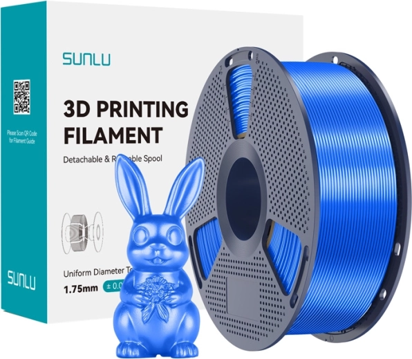 Filamento Sunlu PLA+ Silk azul