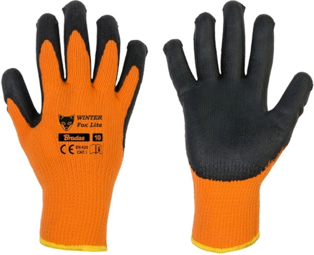 Guantes de trabajo de invierno WINTER FOX LITE, látex, talla 11 (XXL)