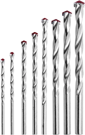 Juego de brocas para construcción 3–10 mm, 8 piezas