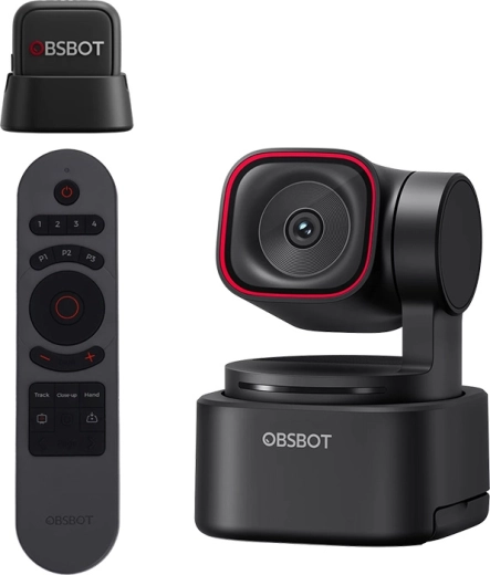Cámara web OBSBOT Tiny 3 Lite con mando a distancia y micrófono