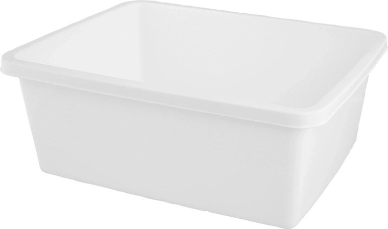 Cuenco rectangular de plástico 11 l blanco 37,5 × 30,5 cm