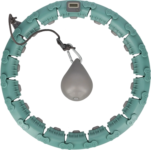 Hula hoop de masaje con peso y contador – verde