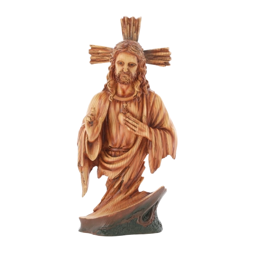 Estatua del Sagrado Corazón de Jesús de poliresina 36 cm