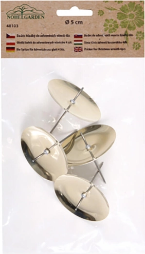 Portavelas con púa 50 mm – dorado, set de 4 uds.