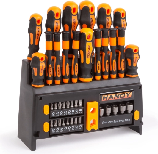 Juego de destornilladores Handy con soporte, 39 piezas