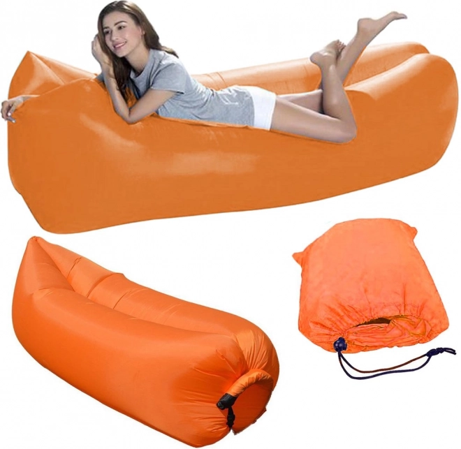 Sofá inflable Lazybag naranja