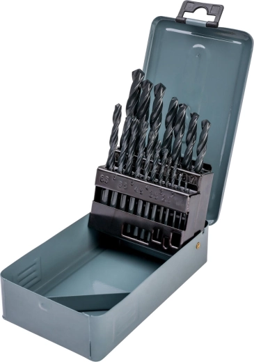 Juego de brocas HSS para metal 1–10 mm, 19 piezas DREL