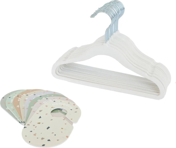 3 Sprouts set de perchas y separadores de armario cream/terrazzo