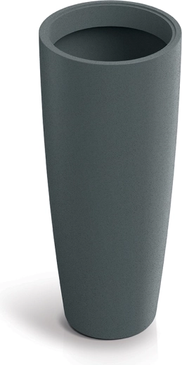 Maceta Molio round slim grafito 38 cm