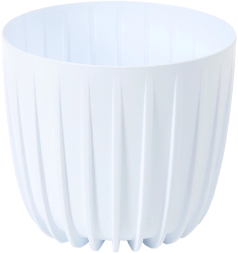 Maceta baja Mira 24 cm blanca