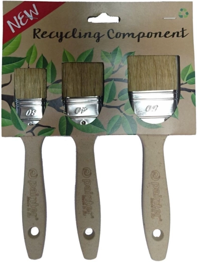 Juego de brochas planas para pintar ECO RECYCLING 30/40/50 mm