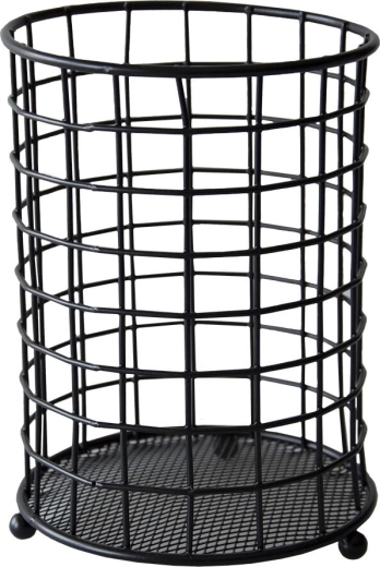 Soporte metálico para cubiertos 13 × 18 cm negro